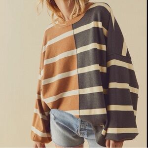 Free people Uptown Stripe Pullover